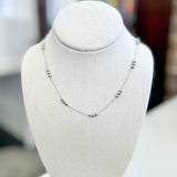 Ball Bead Station Necklace