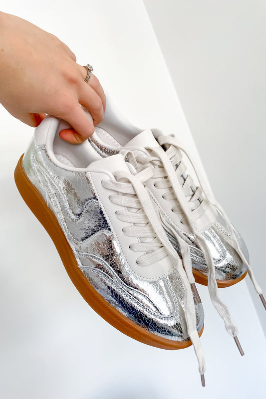 Silver Metallic Everyday Sneakers