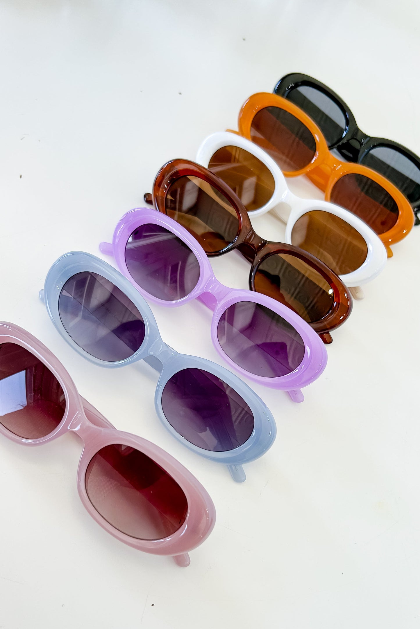 Rounded Bold Frame Sunglasses