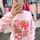 Christmas Stamps Graphic Sweatshirt