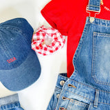 Gingham Checkered Hair Scrunchie