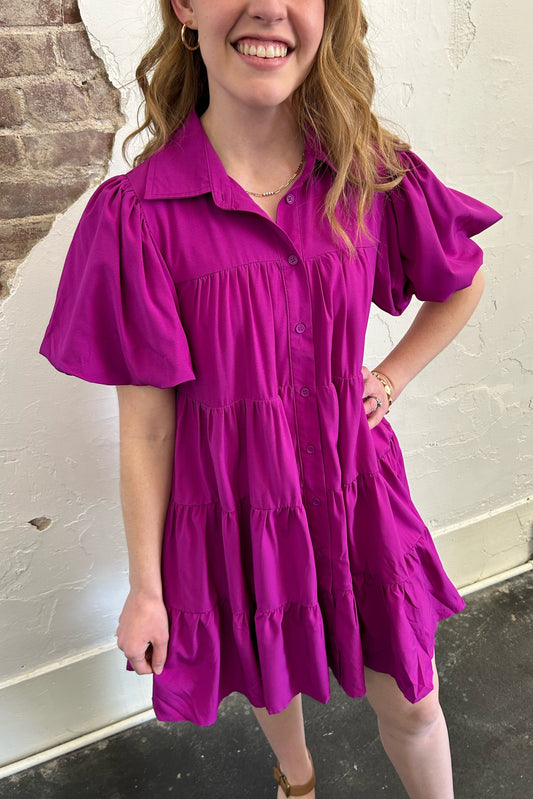 Tickled Violet Mini Dress