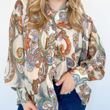 Far From Me Paisley Print Top