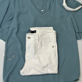 Waterfall Sleeve V-Neck Blouse