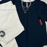 Waterfall Sleeve V-Neck Blouse