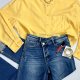 Button Front Crop