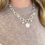 Chunky Coin Charm Necklace