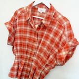 The Junie Plaid Cinched Top
