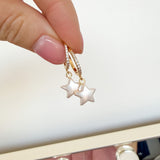 Star Charm Gold Dipped Hoop Earring