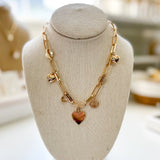 Heart & Peace Charm Necklace