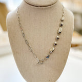 Oval Bead Toggle Necklace