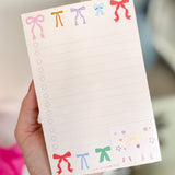 Coquette Bows To Do List Notepad