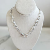 Oval Link Toggle Clasp Necklace