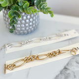 Chunky Mixed Toggle Clasp Bracelet