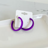 Flat Metal Hoop Earrings