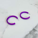 Flat Metal Hoop Earrings