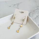 Metal Flower Drop Earrings