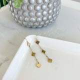 Metal Flower Drop Earrings