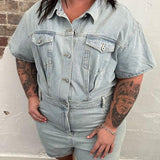 Denim Daydreams Shorts Romper