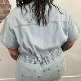 Denim Daydreams Shorts Romper