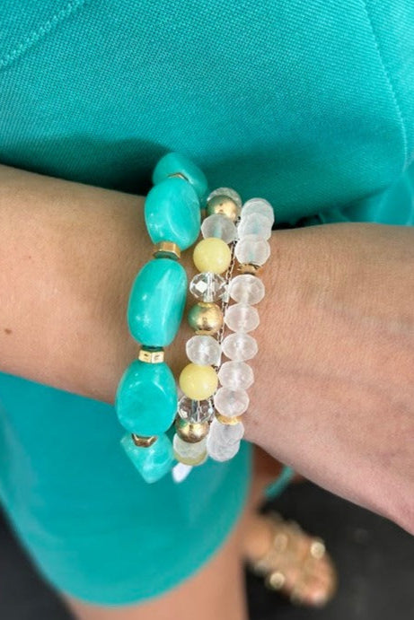 Chunky Beaded Bracelet Set