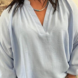 Vneck Long Sleeve Blouse