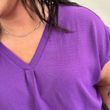 Relaxed Fit Vneck Top