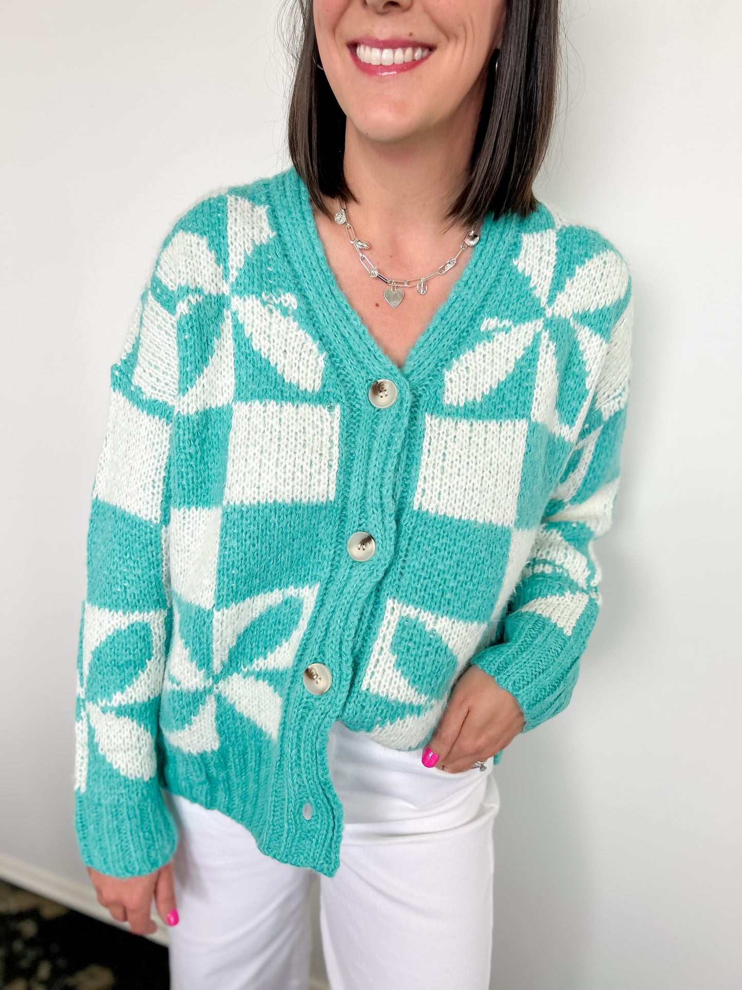 Moving Forward Patterned Cardigan