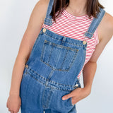 Lottie Denim Straight Leg Overalls