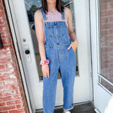 Lottie Denim Straight Leg Overalls