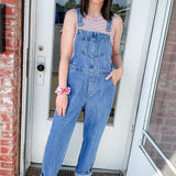 Lottie Denim Straight Leg Overalls
