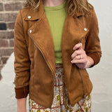 Suede Moto Jacket