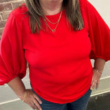 Solid Quarter Sleeve Top