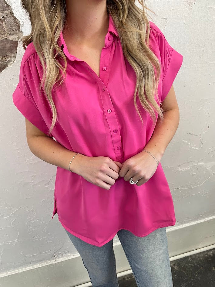 Genuine Feelings Collared Blouse