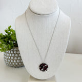 Hammered Round Charm Necklace