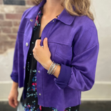 The Kylee Cropped Suede Jacket