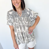 Sweet Mornings Puff Sleeve Top