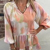 Abstract Loose Peplum Top