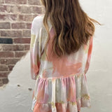 Abstract Loose Peplum Top