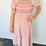 Enjoy the Moments Tiered Midi Dress