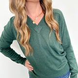 In the Vicinity Vneck Raglan Sweater