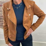 Suede Moto Jacket