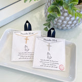 18k Gold Rhodium Cross Necklace