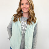 Here and There Button Front Vest