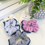 Lined Pattern Hair Scrunchie