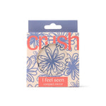 Compact mirror with floral design packaging on a white background