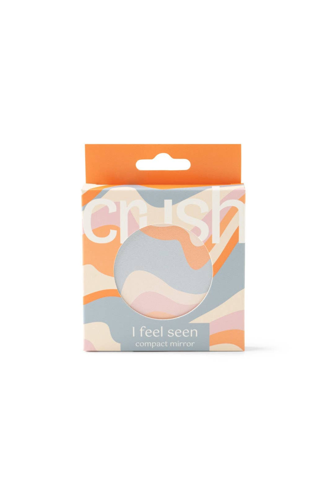 Compact mirror packaging with 'Chase' branding on a white background