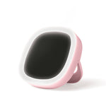 Pink and white ring-shaped product on a white background