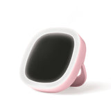 Pink and white ring-shaped product on a white background