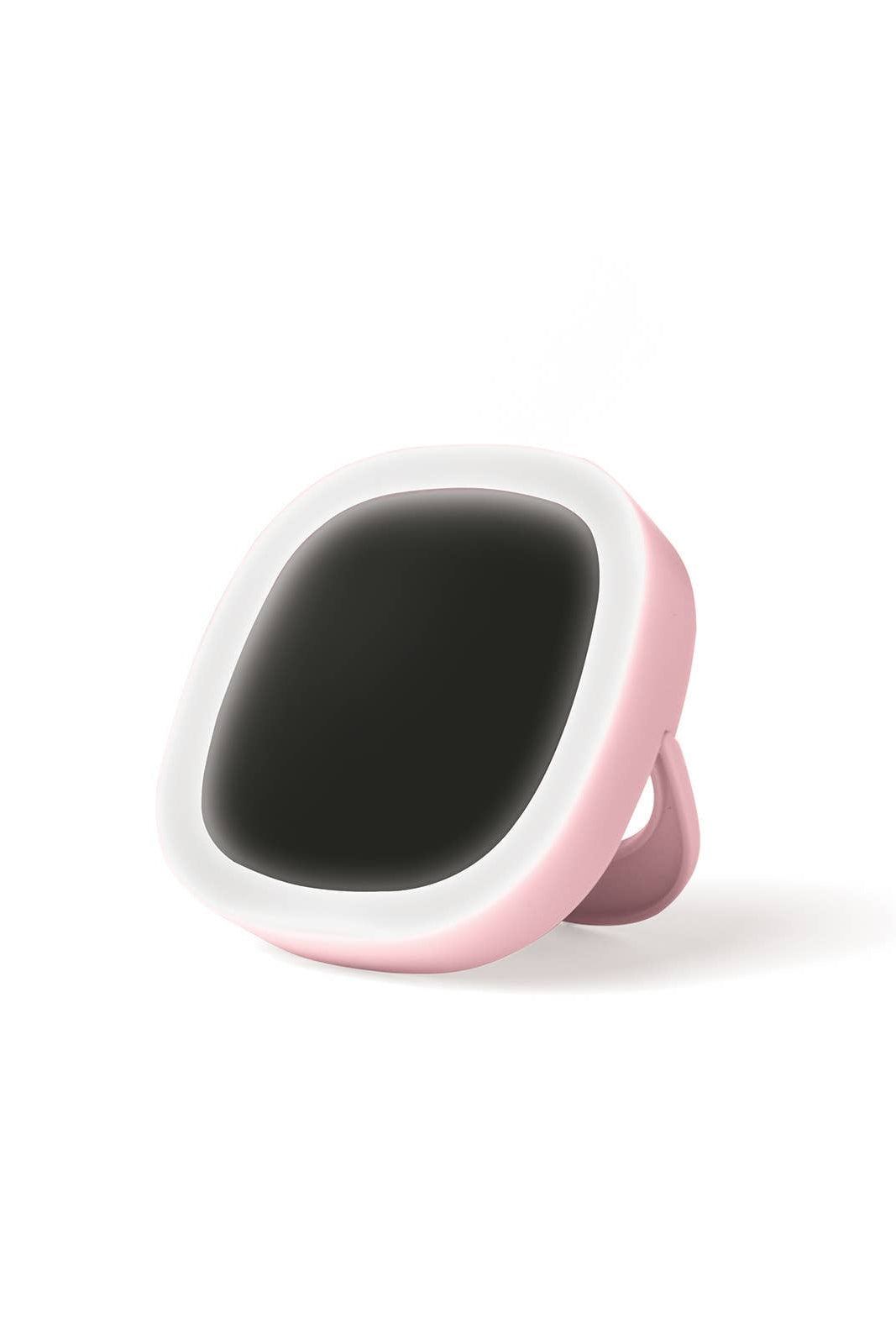 Pink and white ring-shaped product on a white background